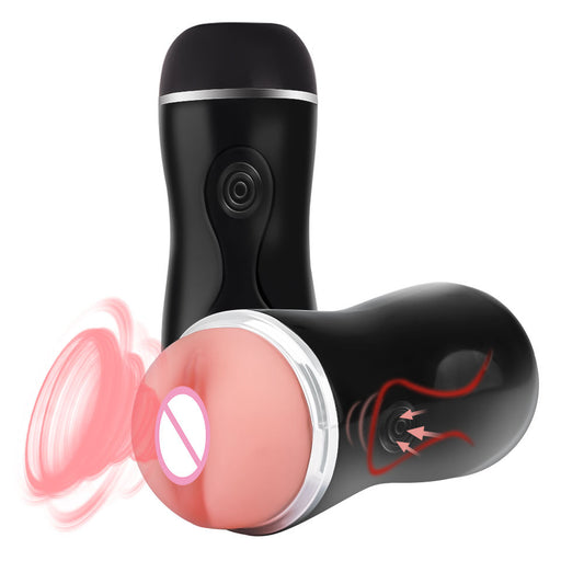 TPE material aircraft cup masturbation cup men's sex toy massage vibration men's masturbator suction cup